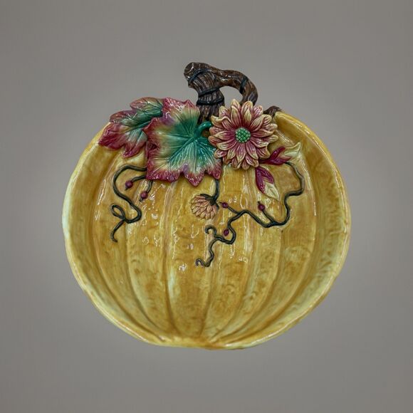 Fitz & Floyd Classics Harvest Heritage Pumpkin Fall Serving Dish - Picture 2 of 7